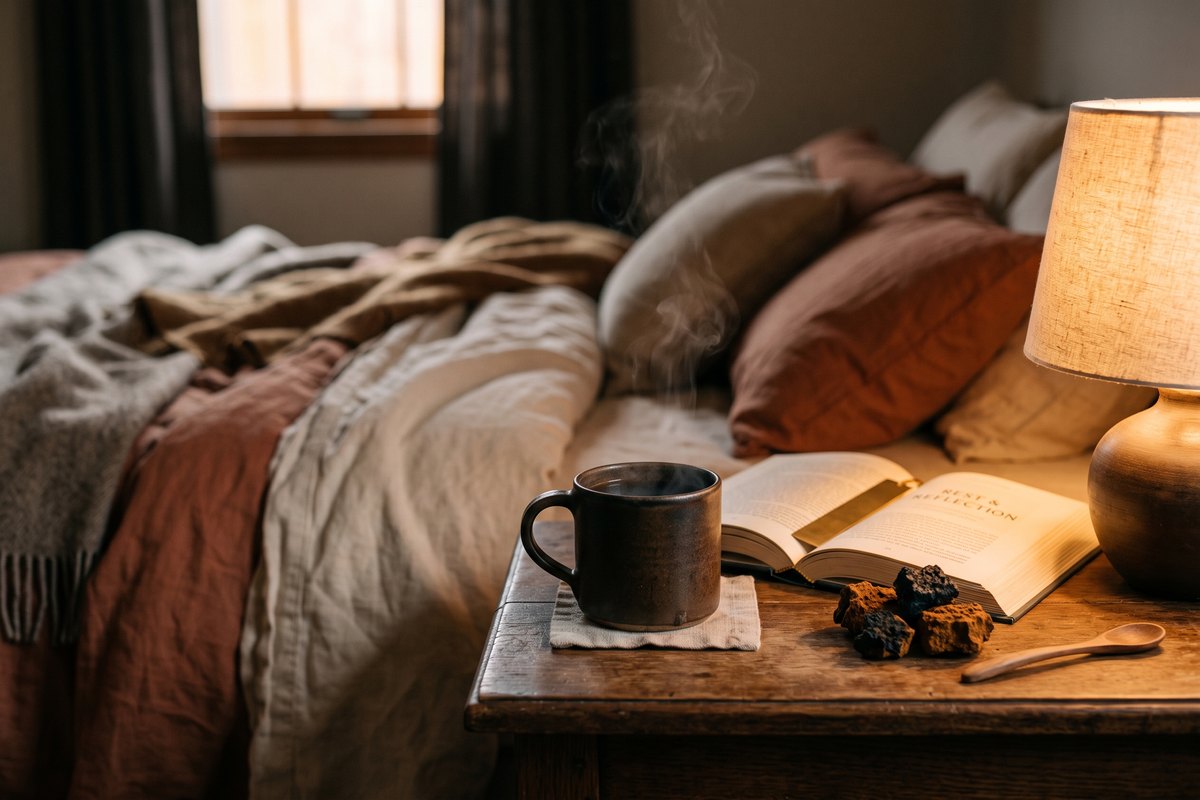 Chaga und Schlaf: Kann man Chaga am Abend trinken, ohne die Nacht zu stören?